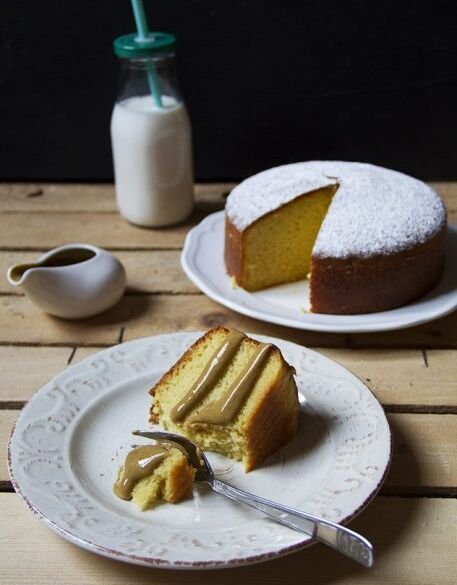 Hot milk sponge cake e zabaione al caffè