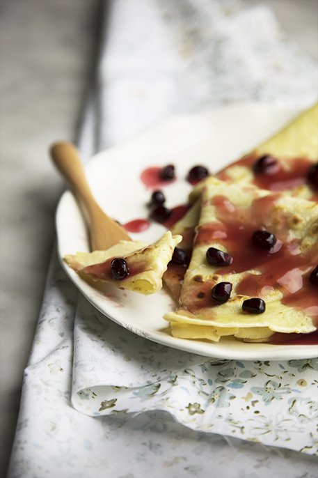 Crepes senza lattosio cocco e melagrana_01