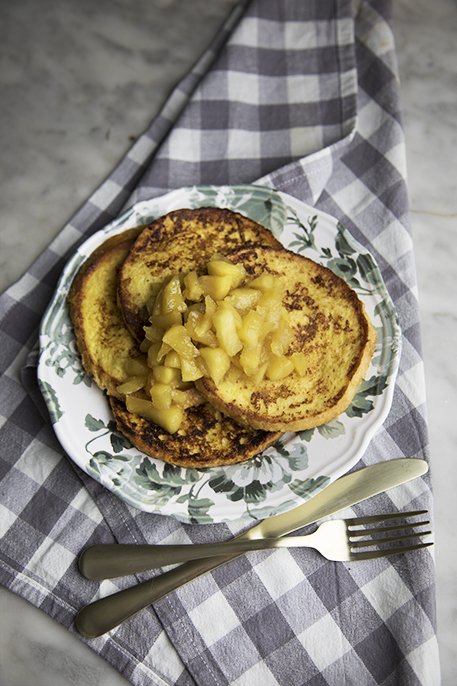 French toast alle mele caramellate