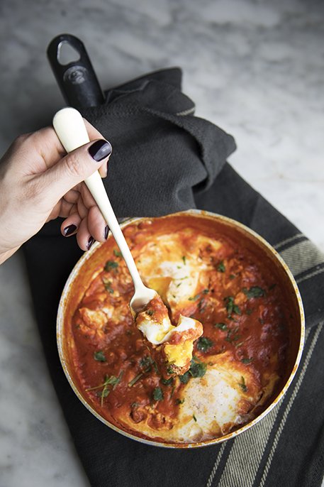Uova al pomodoro [sane e veloci]