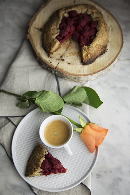 Galette ai lamponi rustica senza glutine