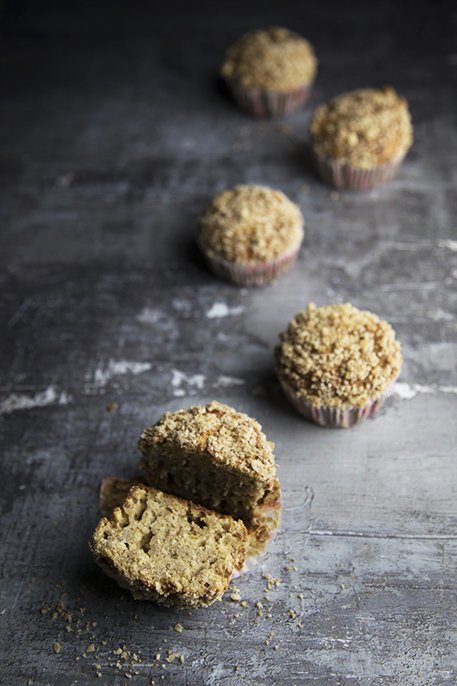 Muffin alla banana senza lattosio con crumble