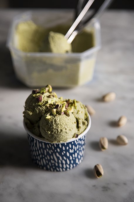 Gelato veg al pistacchio senza gelatiera (senza soia)