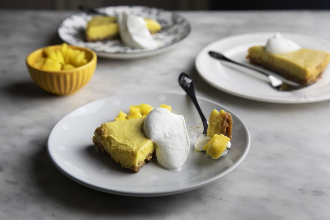 Torta fredda al mango e lime
