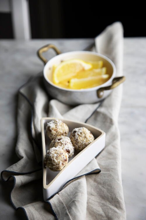 Palline energetiche al limone e cocco